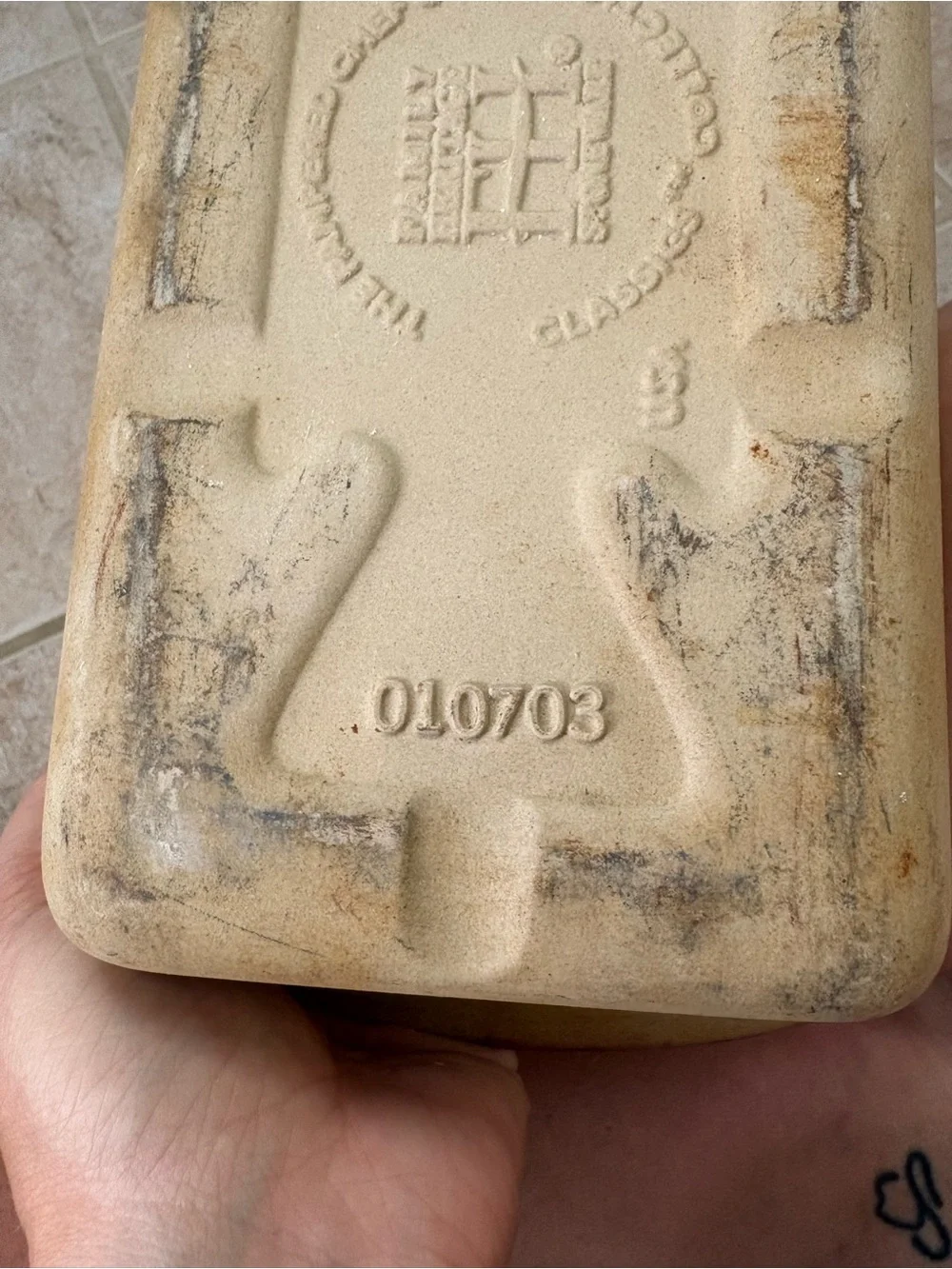 Pampered Chef stoneware loaf pan part of their 
